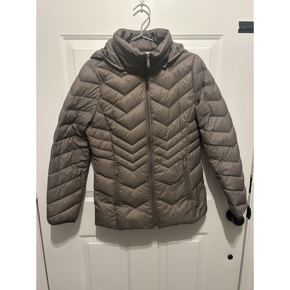 London Fog Women's Packable Down Puffer Coat, Lightweight, Zip Small